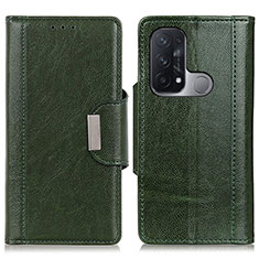 Leather Case Stands Flip Cover Holder M01L for Oppo Reno5 A Green