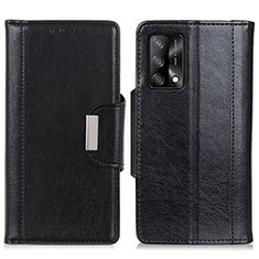 Leather Case Stands Flip Cover Holder M01L for Oppo Reno6 Lite Black