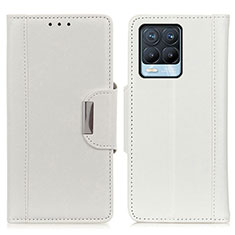 Leather Case Stands Flip Cover Holder M01L for Realme 8 4G White