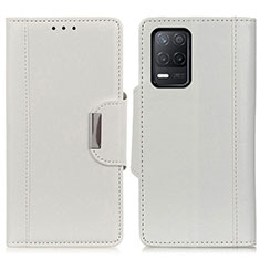 Leather Case Stands Flip Cover Holder M01L for Realme Q3i 5G White