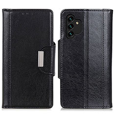 Leather Case Stands Flip Cover Holder M01L for Samsung Galaxy A13 4G Black