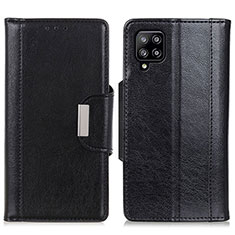 Leather Case Stands Flip Cover Holder M01L for Samsung Galaxy A22 4G Black