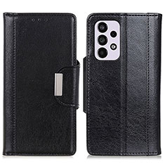 Leather Case Stands Flip Cover Holder M01L for Samsung Galaxy A33 5G Black