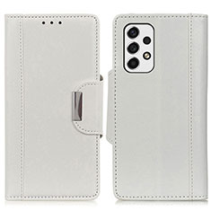 Leather Case Stands Flip Cover Holder M01L for Samsung Galaxy A53 5G White