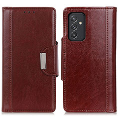 Leather Case Stands Flip Cover Holder M01L for Samsung Galaxy F54 5G Brown