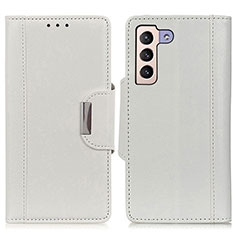 Leather Case Stands Flip Cover Holder M01L for Samsung Galaxy S23 Plus 5G White