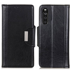 Leather Case Stands Flip Cover Holder M01L for Sony Xperia 10 III SO-52B Black