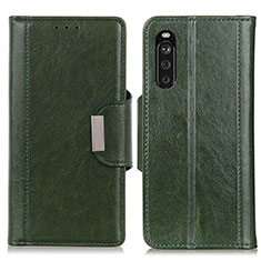 Leather Case Stands Flip Cover Holder M01L for Sony Xperia 10 III SO-52B Green