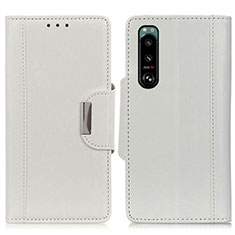 Leather Case Stands Flip Cover Holder M01L for Sony Xperia 5 III SO-53B White
