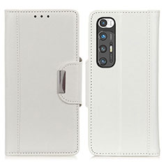 Leather Case Stands Flip Cover Holder M01L for Xiaomi Mi 10S 5G White