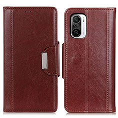 Leather Case Stands Flip Cover Holder M01L for Xiaomi Mi 11i 5G Brown