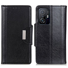 Leather Case Stands Flip Cover Holder M01L for Xiaomi Mi 11T 5G Black