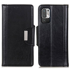 Leather Case Stands Flip Cover Holder M01L for Xiaomi POCO M3 Pro 5G Black