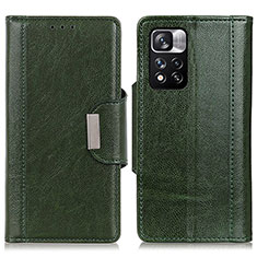 Leather Case Stands Flip Cover Holder M01L for Xiaomi Poco X4 NFC Green