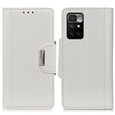 Leather Case Stands Flip Cover Holder M01L for Xiaomi Redmi 10 (2022) White