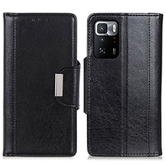 Leather Case Stands Flip Cover Holder M01L for Xiaomi Redmi Note 10 Pro 5G Black