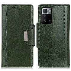 Leather Case Stands Flip Cover Holder M01L for Xiaomi Redmi Note 10 Pro 5G Green