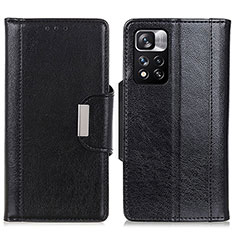 Leather Case Stands Flip Cover Holder M01L for Xiaomi Redmi Note 11 Pro+ Plus 5G Black