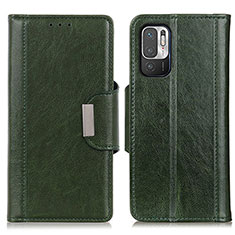 Leather Case Stands Flip Cover Holder M01L for Xiaomi Redmi Note 11 SE 5G Green