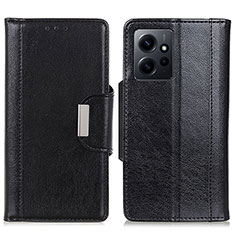 Leather Case Stands Flip Cover Holder M01L for Xiaomi Redmi Note 12 4G Black