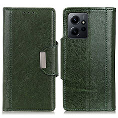 Leather Case Stands Flip Cover Holder M01L for Xiaomi Redmi Note 12 4G Green