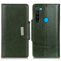 Leather Case Stands Flip Cover Holder M01L for Xiaomi Redmi Note 8 (2021) Green