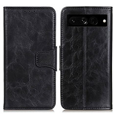 Leather Case Stands Flip Cover Holder M02L for Google Pixel 7 Pro 5G Black