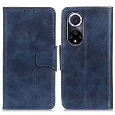 Leather Case Stands Flip Cover Holder M02L for Huawei Honor 50 5G Blue