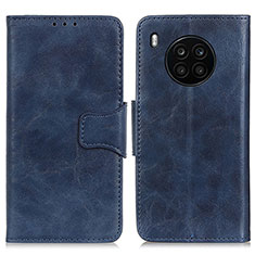 Leather Case Stands Flip Cover Holder M02L for Huawei Honor 50 Lite Blue