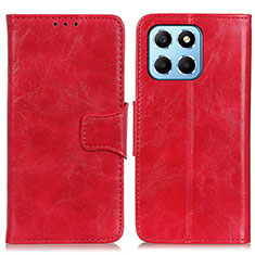 Leather Case Stands Flip Cover Holder M02L for Huawei Honor X6 5G Red