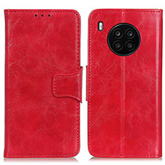 Leather Case Stands Flip Cover Holder M02L for Huawei Nova 8i Red