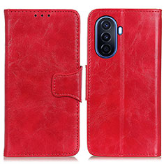 Leather Case Stands Flip Cover Holder M02L for Huawei Nova Y70 Plus Red