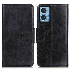 Leather Case Stands Flip Cover Holder M02L for Motorola Moto E22i Black