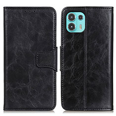 Leather Case Stands Flip Cover Holder M02L for Motorola Moto Edge 20 Lite 5G Black