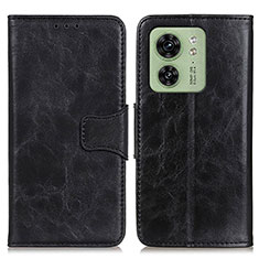 Leather Case Stands Flip Cover Holder M02L for Motorola Moto Edge (2023) 5G Black
