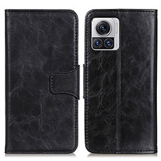 Leather Case Stands Flip Cover Holder M02L for Motorola Moto Edge 30 Ultra 5G Black