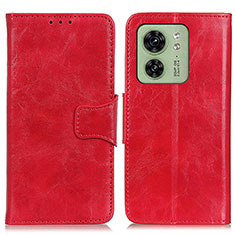 Leather Case Stands Flip Cover Holder M02L for Motorola Moto Edge 40 5G Red