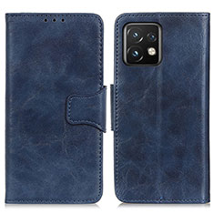 Leather Case Stands Flip Cover Holder M02L for Motorola Moto Edge 40 Pro 5G Blue