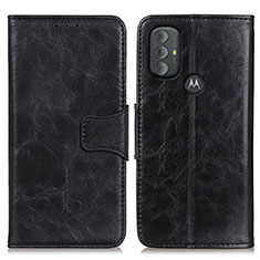 Leather Case Stands Flip Cover Holder M02L for Motorola Moto G Play (2023) Black