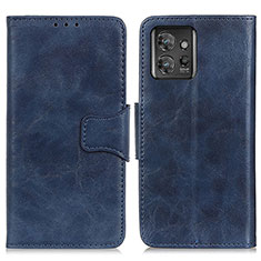 Leather Case Stands Flip Cover Holder M02L for Motorola ThinkPhone 5G Blue