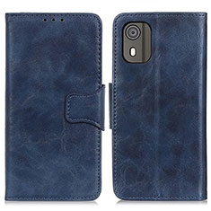 Leather Case Stands Flip Cover Holder M02L for Nokia C02 Blue