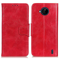 Leather Case Stands Flip Cover Holder M02L for Nokia C20 Plus Red