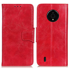 Leather Case Stands Flip Cover Holder M02L for Nokia C200 Red