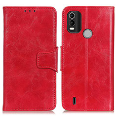 Leather Case Stands Flip Cover Holder M02L for Nokia C21 Plus Red