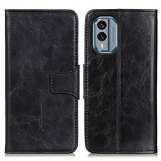 Leather Case Stands Flip Cover Holder M02L for Nokia X30 5G Black