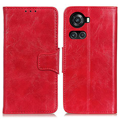 Leather Case Stands Flip Cover Holder M02L for OnePlus 10R 5G Red