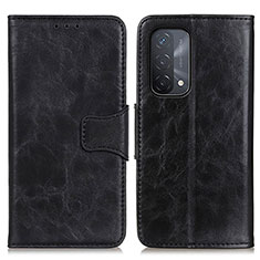 Leather Case Stands Flip Cover Holder M02L for Oppo A54 5G Black