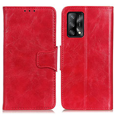 Leather Case Stands Flip Cover Holder M02L for Oppo A74 4G Red