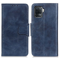 Leather Case Stands Flip Cover Holder M02L for Oppo A94 4G Blue