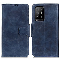 Leather Case Stands Flip Cover Holder M02L for Oppo A94 5G Blue